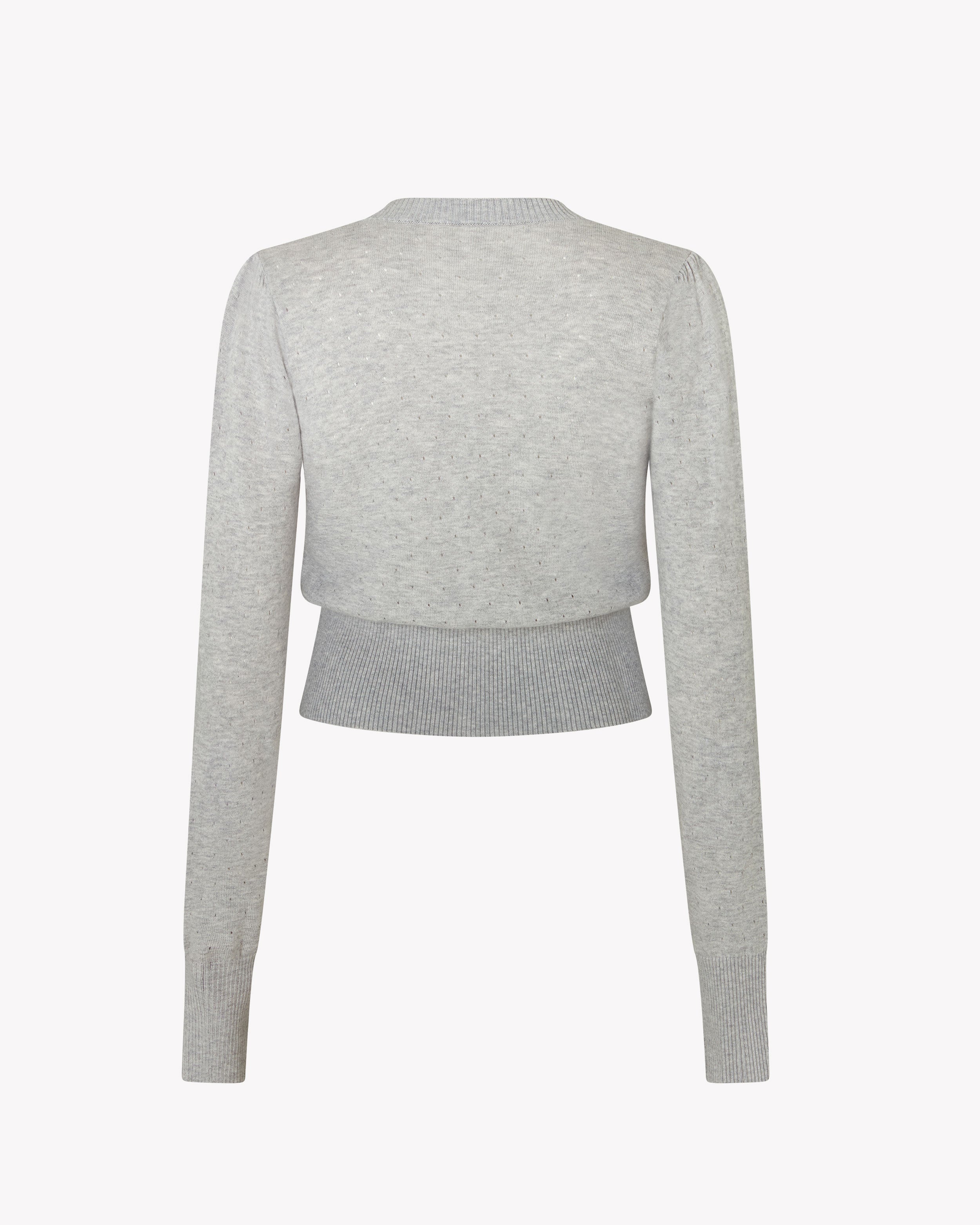 Pointelle Cardigan - Grey