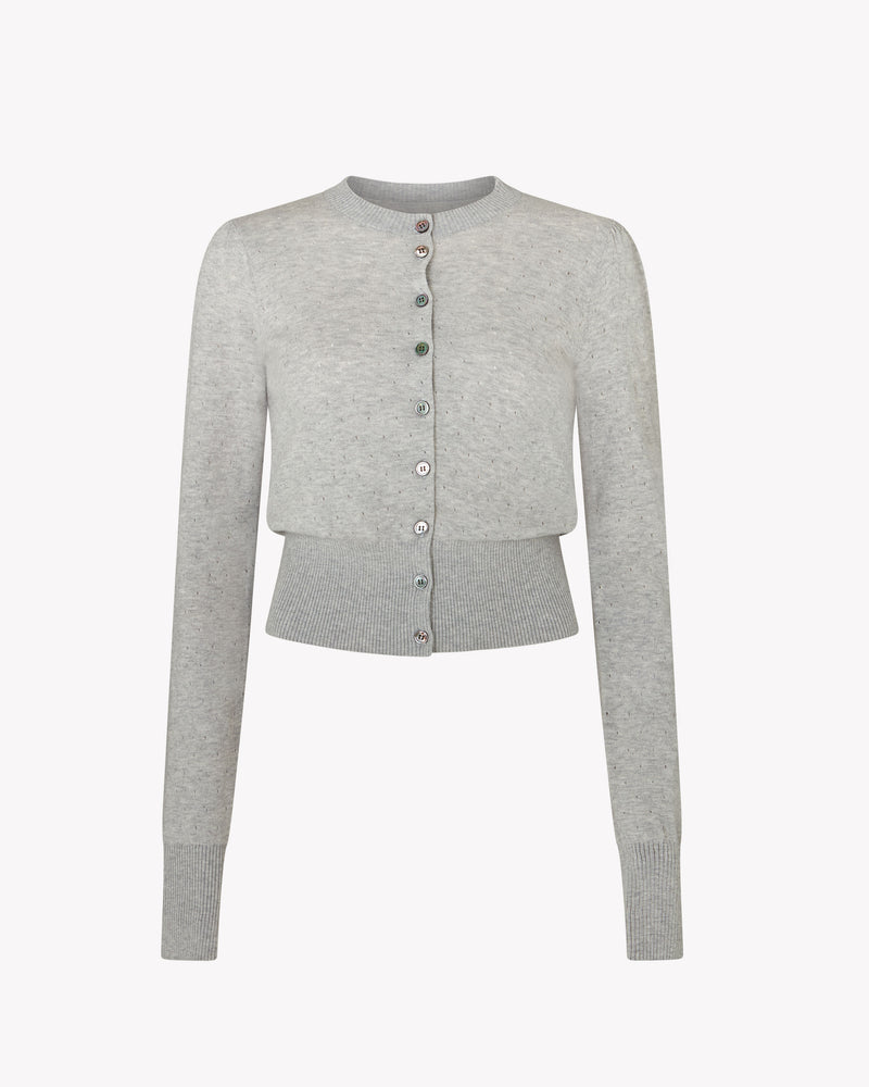 Pointelle Cardigan - Grey picture #2