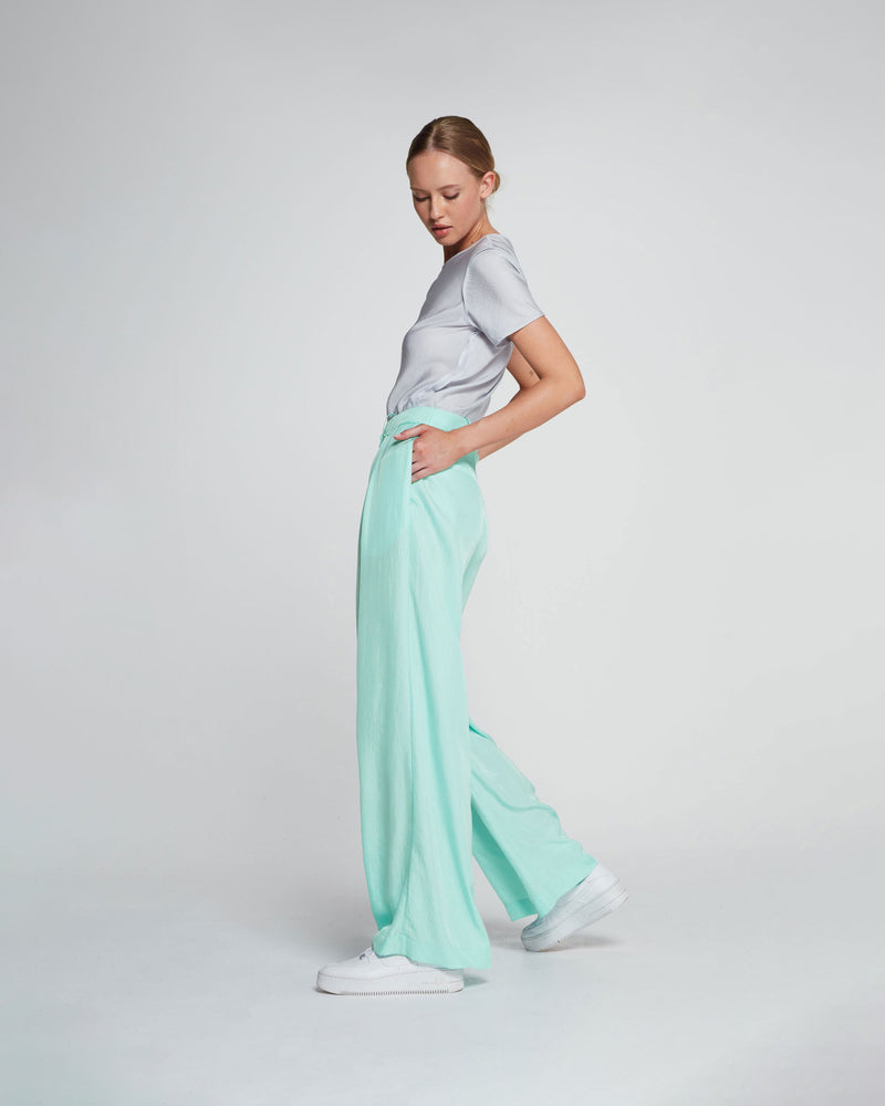 Relaxed Wide Leg Trouser - Bermuda Green picture #3