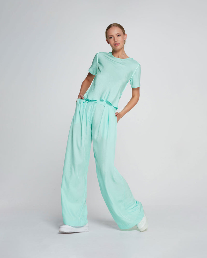 Relaxed Wide Leg Trouser - Bermuda Green picture #1