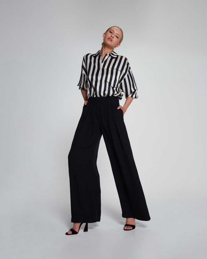 Relaxed Wide Leg Trouser - Black picture #3