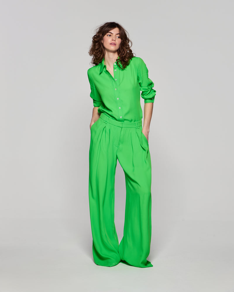 Relaxed Wide Leg Trouser - Bright Green picture #1