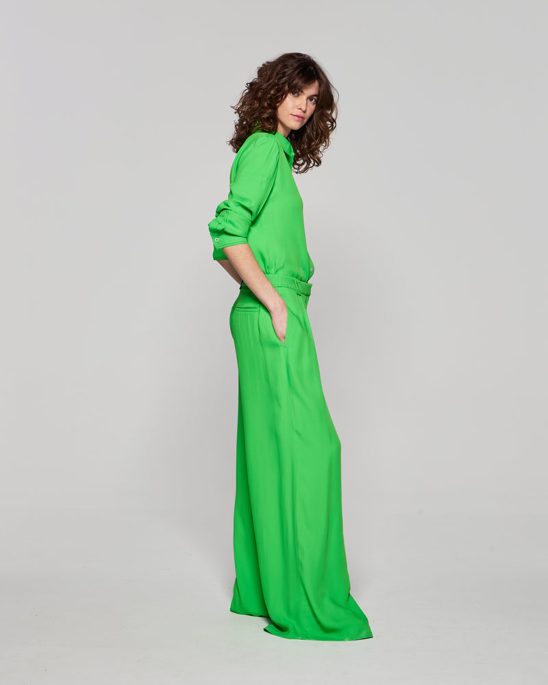 Relaxed Wide Leg Trouser - Bright Green picture #4