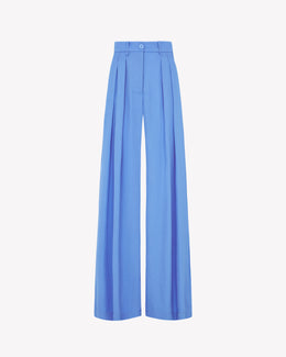 Relaxed Wide Leg Trouser - Riviera Blue