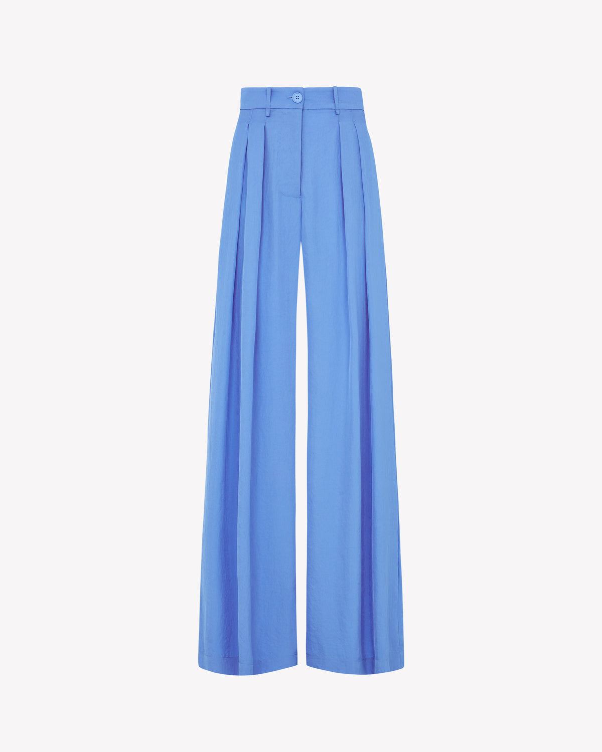 Relaxed Wide Leg Trouser - Riviera Blue SERENA BUTE