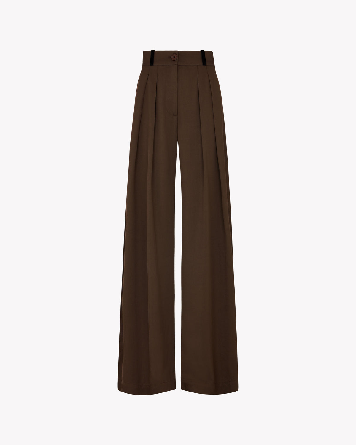 Relaxed Wide Leg Trouser - Brown