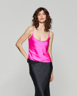 Reversible Cami Top - Black/Bright Pink