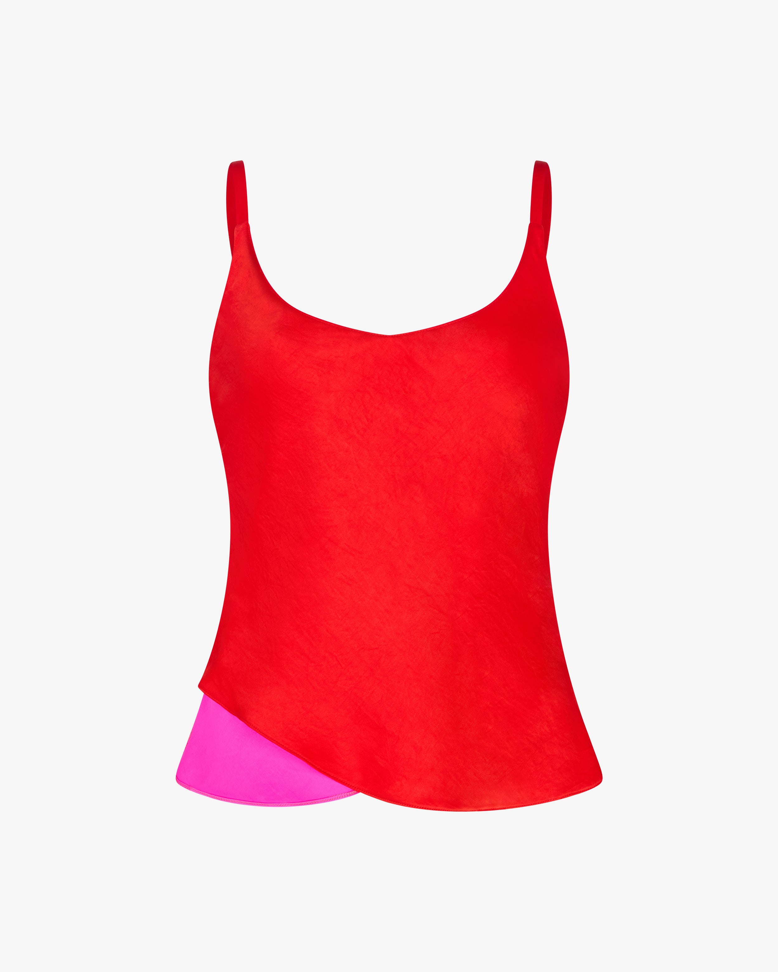 Reversible Cami Top - Bright Pink/Red