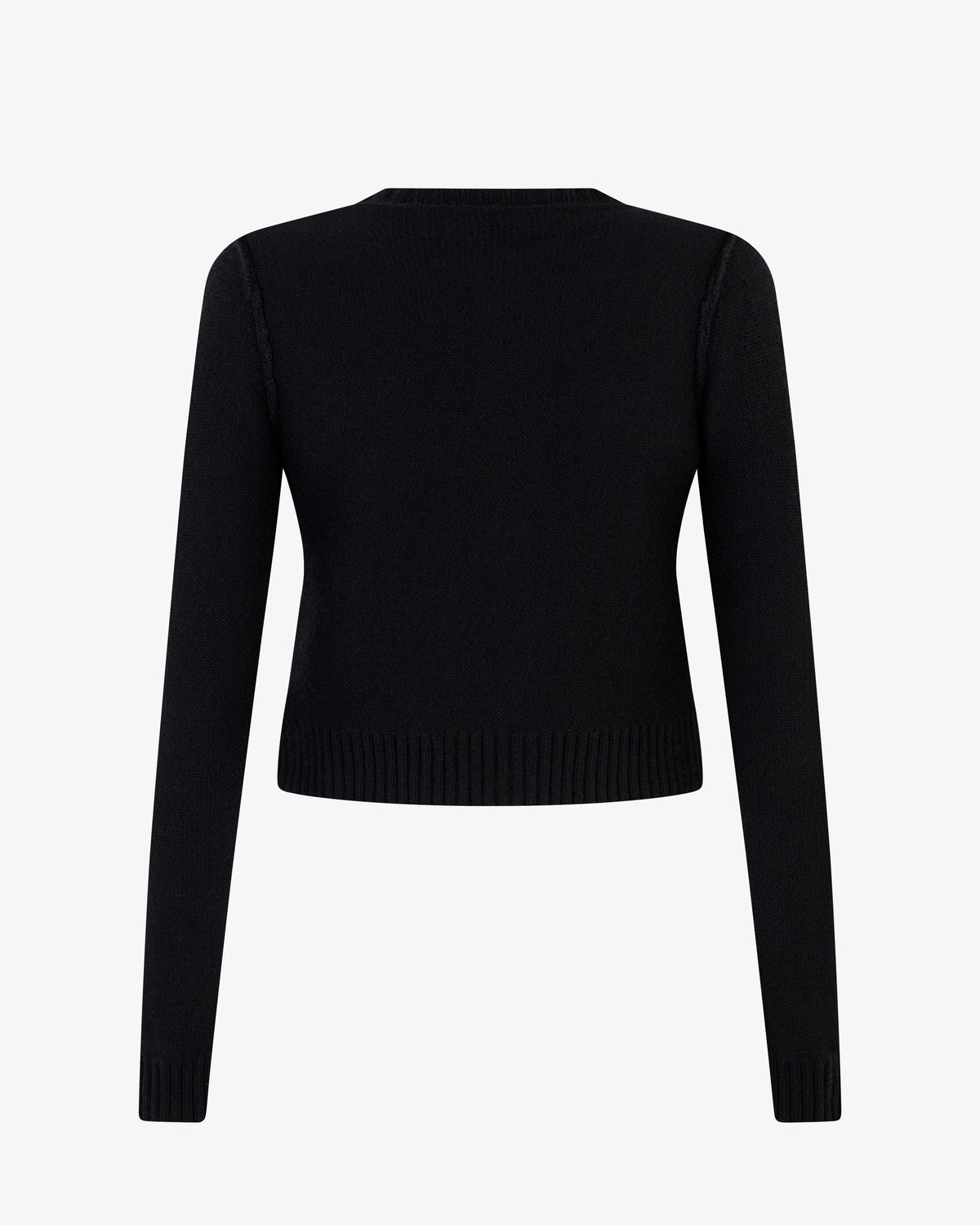 Round Neck Cardigan - Black