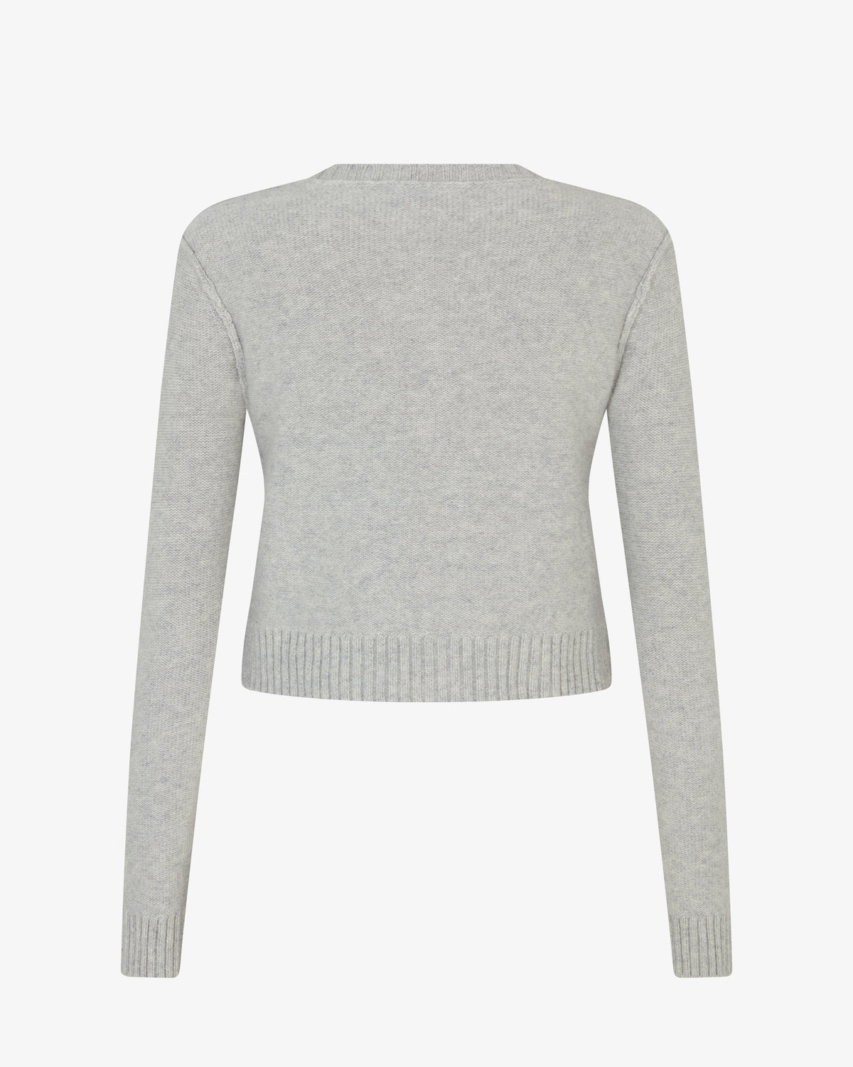 Round Neck Cardigan - Light Grey