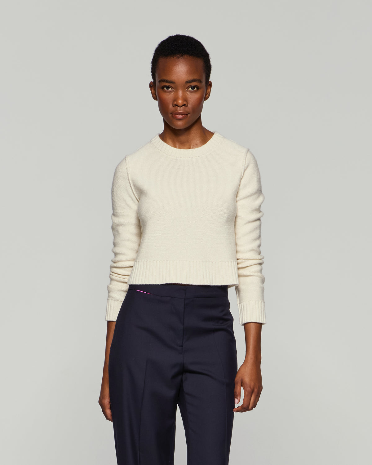 Round Neck Jumper - Cream