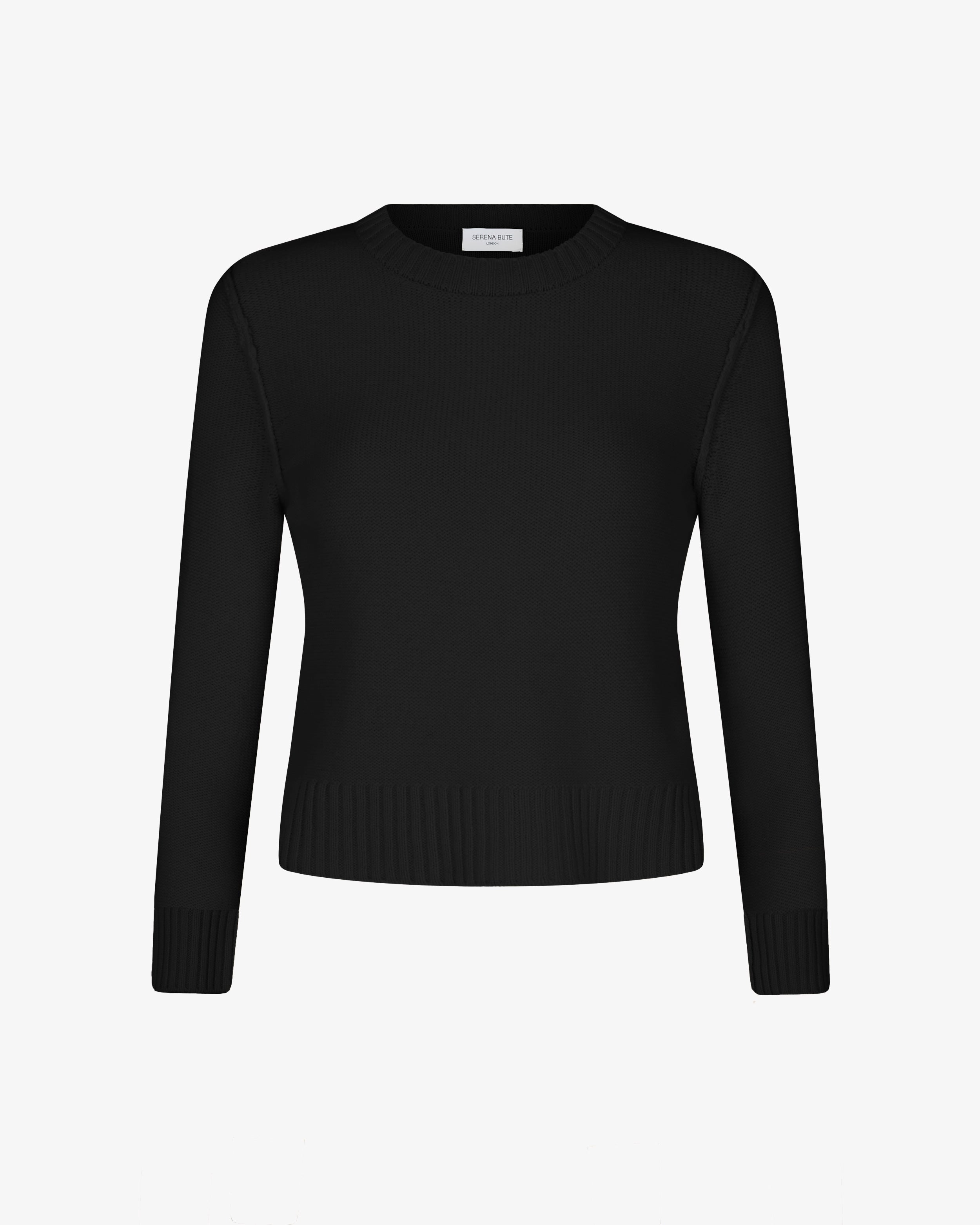 Round Neck Jumper - Black