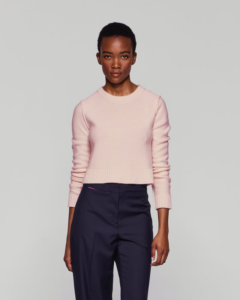 Round Neck Jumper - Pale Pink picture #1