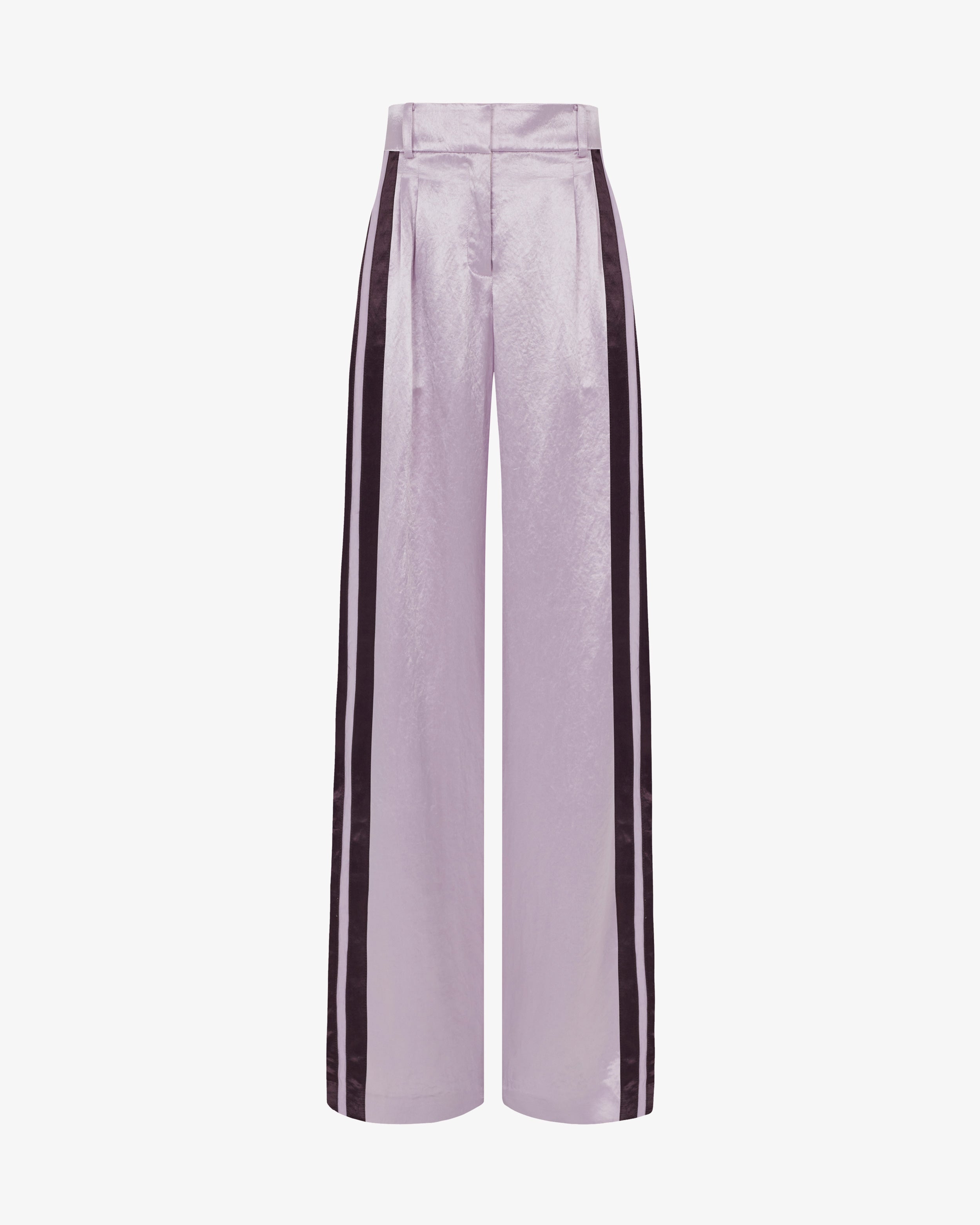 Serena Bute London Satin Boyfriend Trouser - Soft Lilac for Women