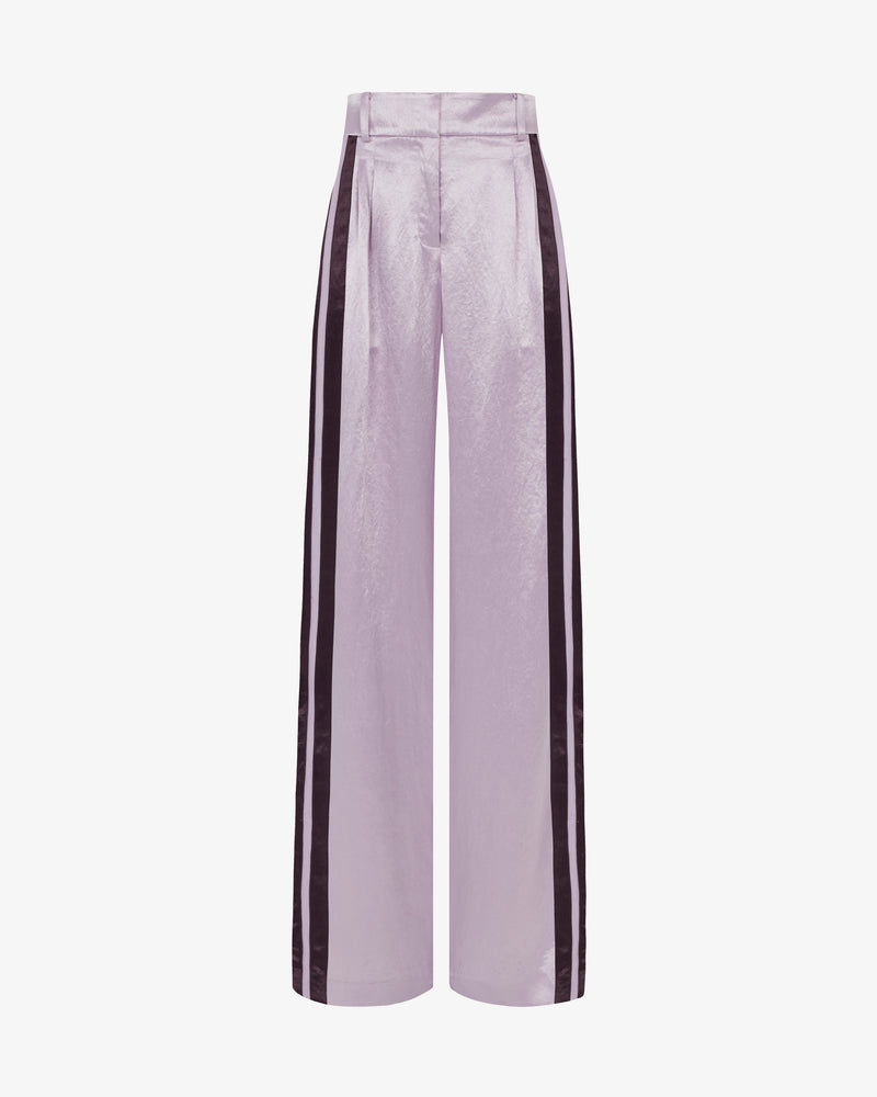 Satin Boyfriend Trouser - Soft Lilac picture #2