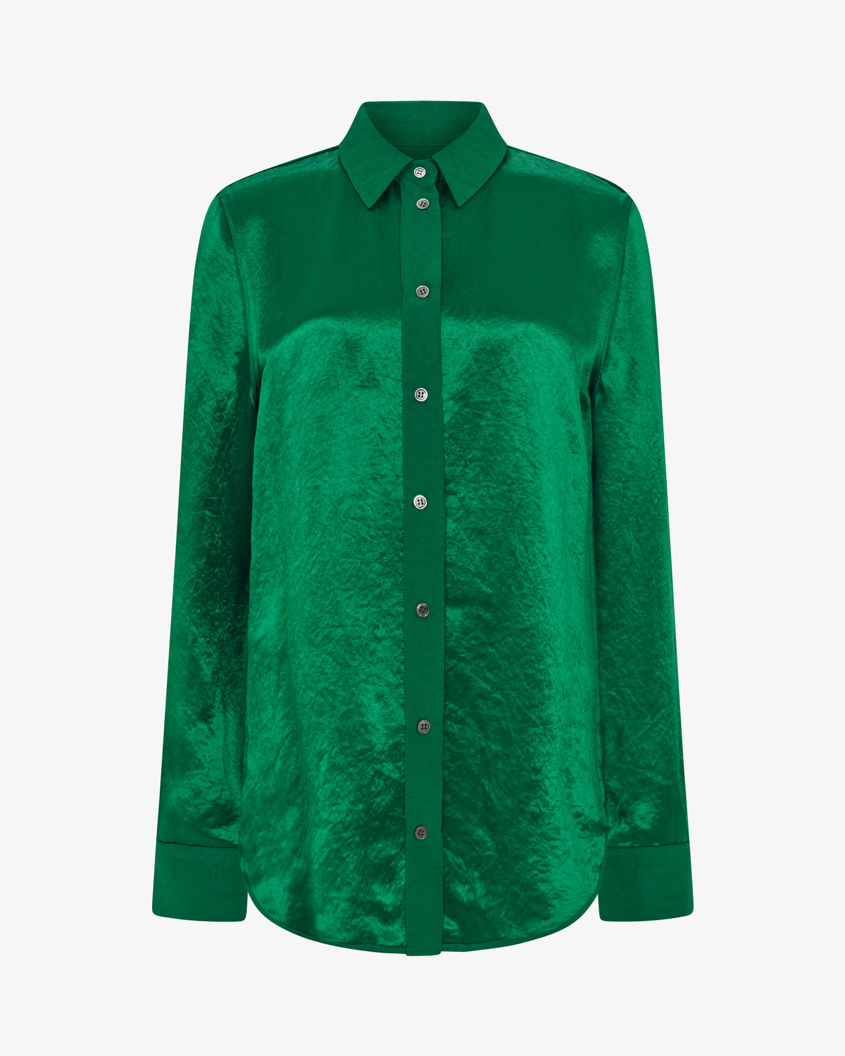 Satin Inside Out Shirt - Green