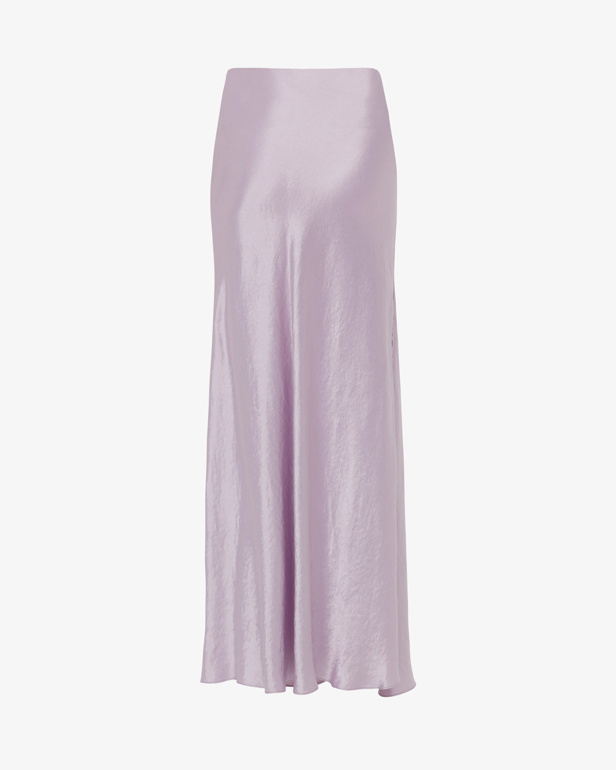 Satin Bias Maxi Skirt - Soft Lilac