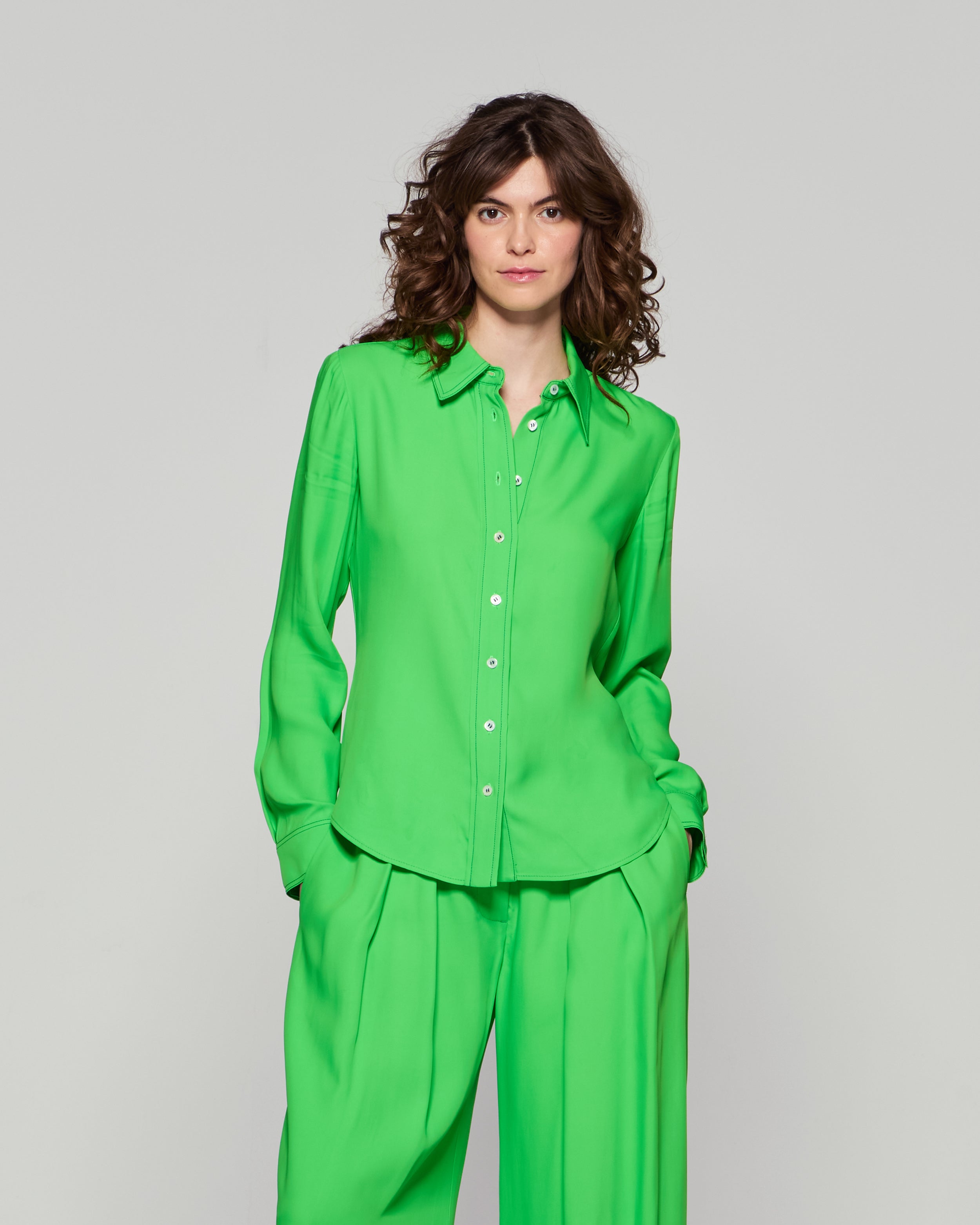 Serena Shirt - Bright Green