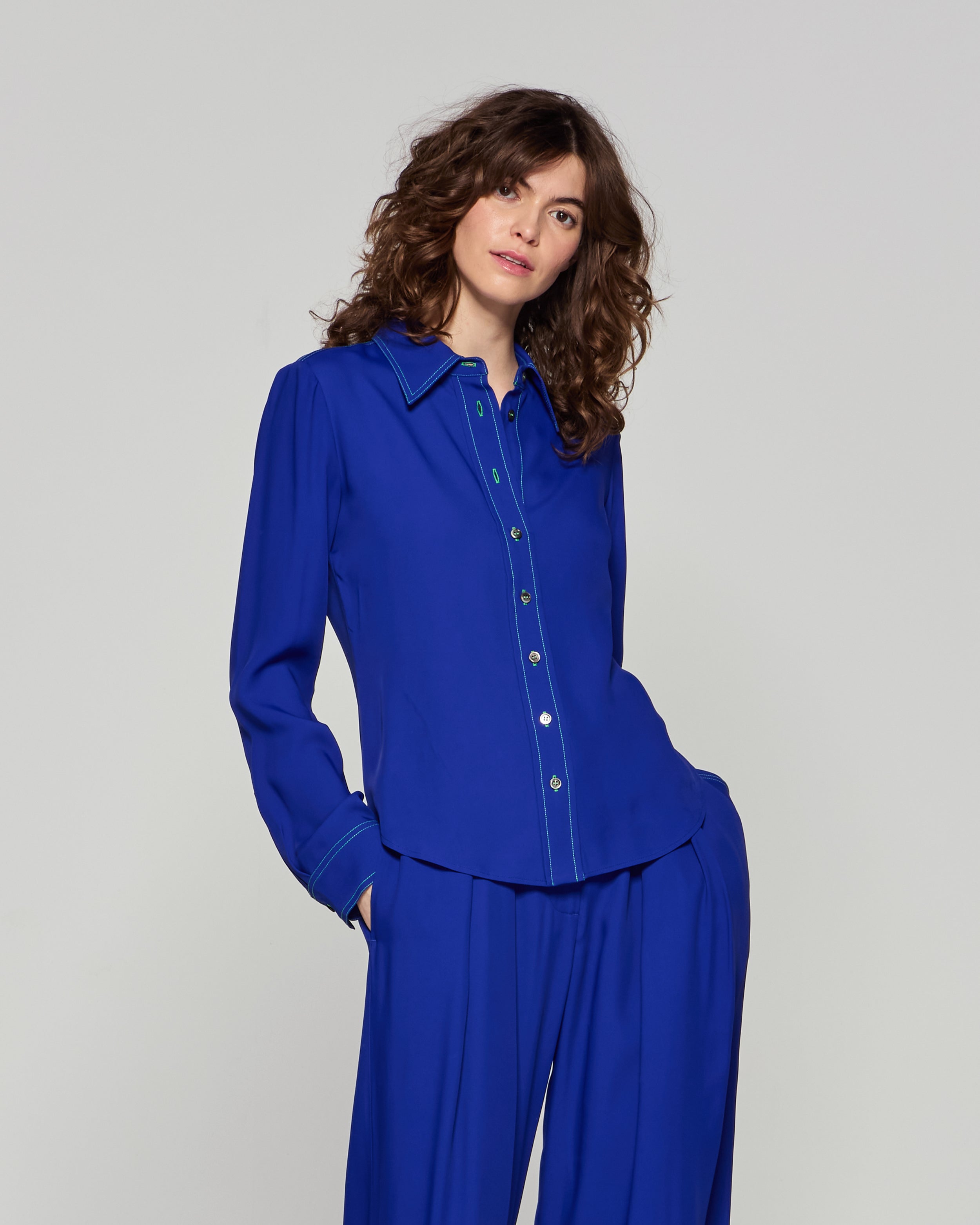 Serena Shirt - Cobalt Blue