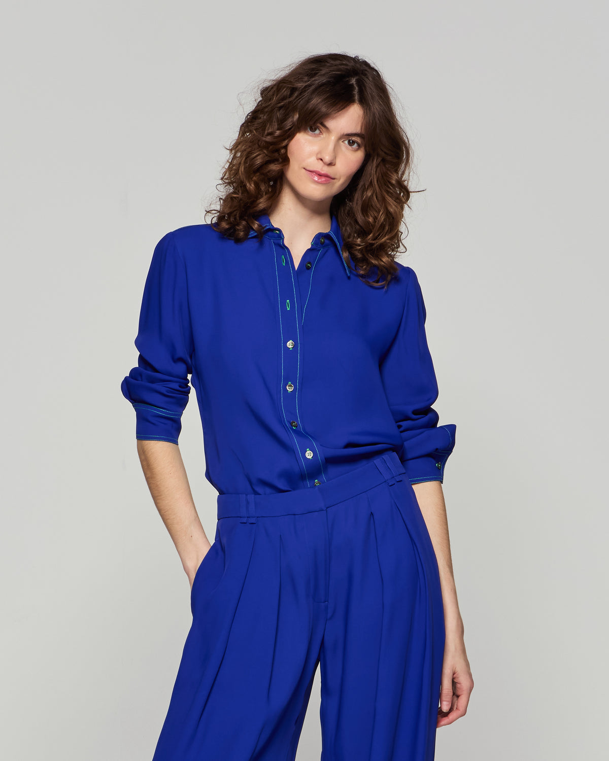 Serena Shirt - Cobalt Blue