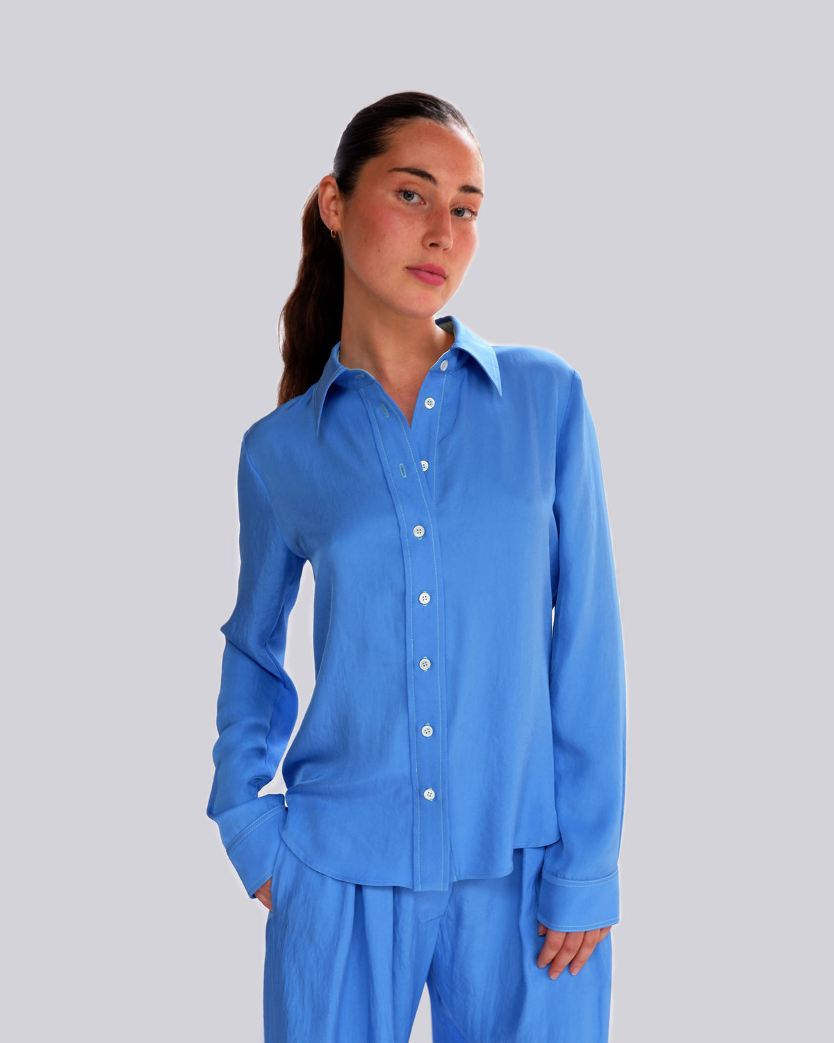 Serena Shirt - Riviera Blue SERENA BUTE