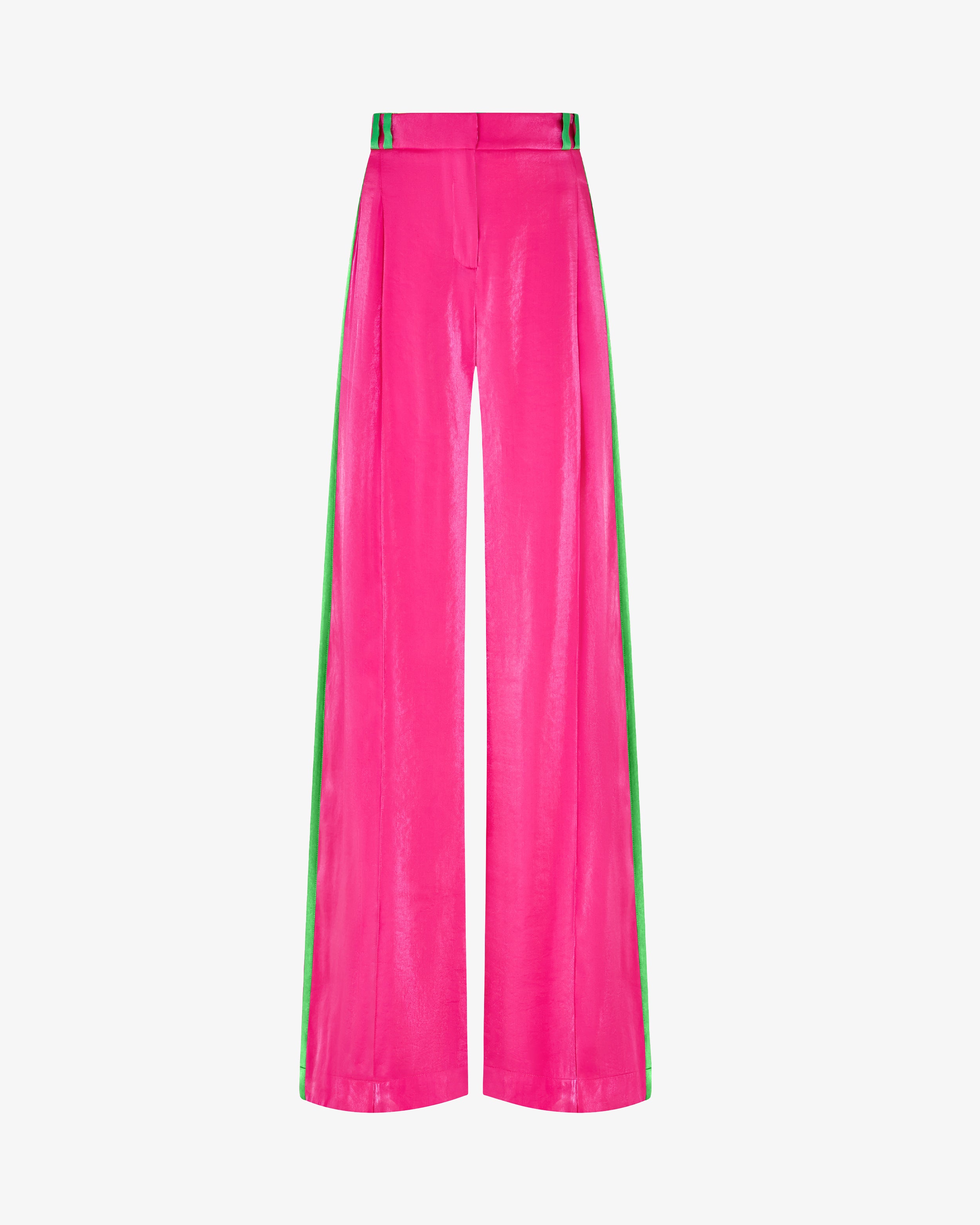 Serena Wide Leg Trouser - Fluro Pink