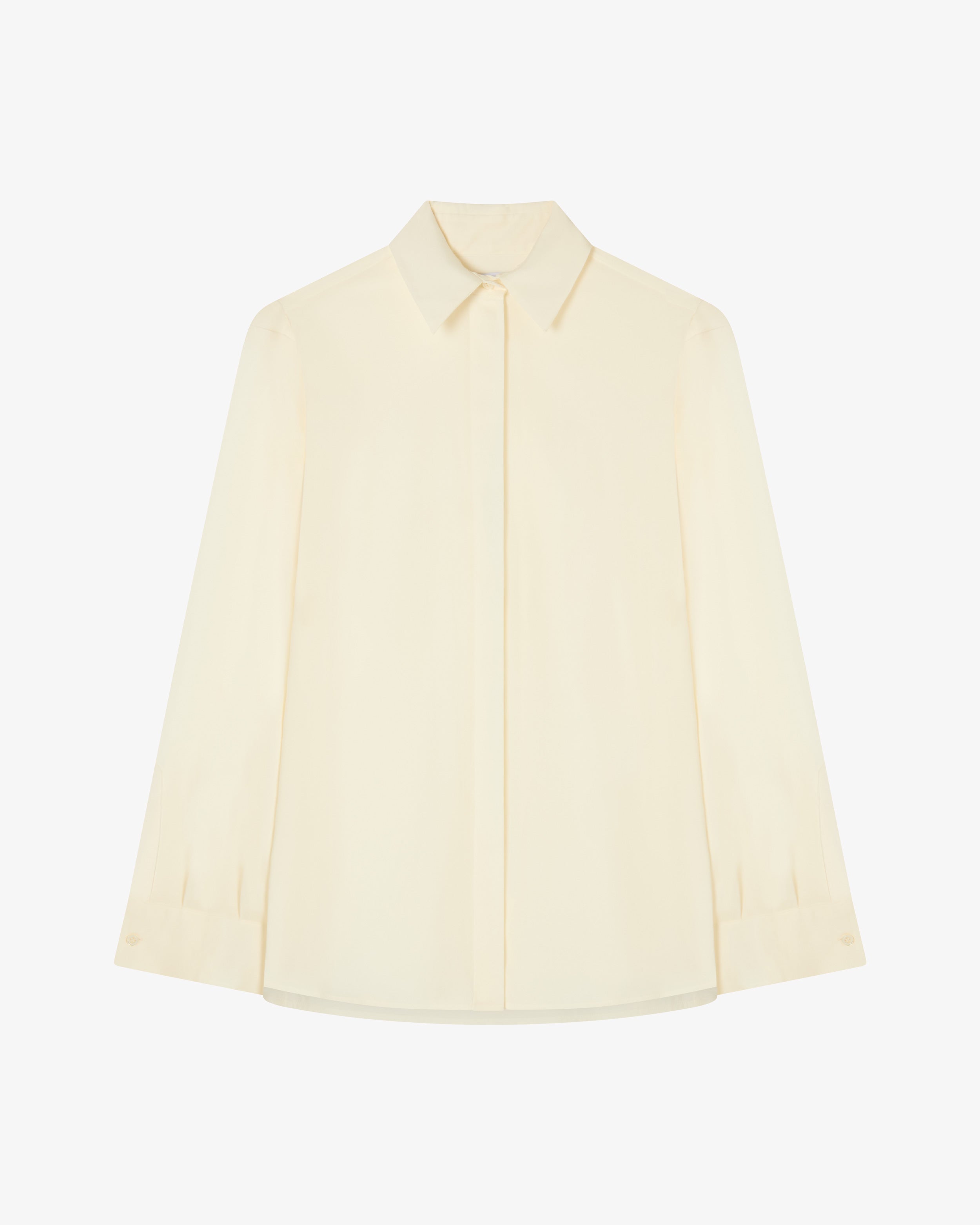 Silk Cape Sleeve Shirt - Cream