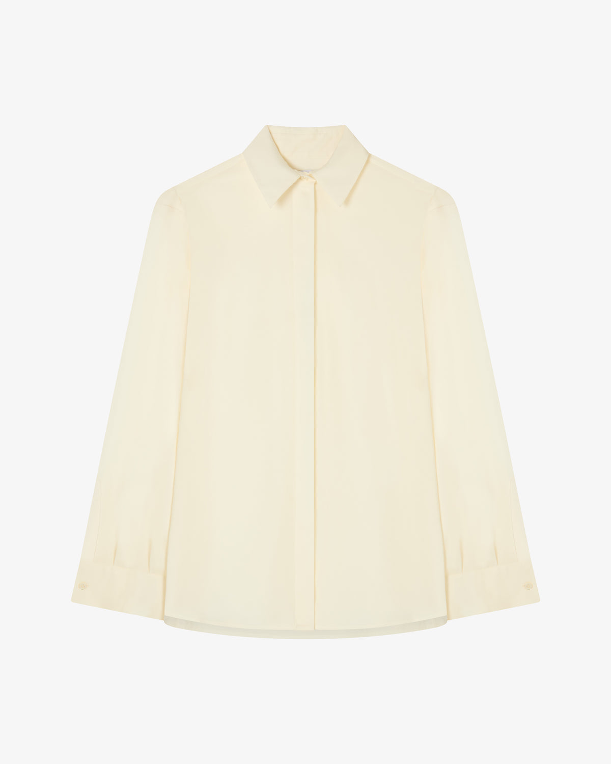 Silk Cape Sleeve Shirt - Cream