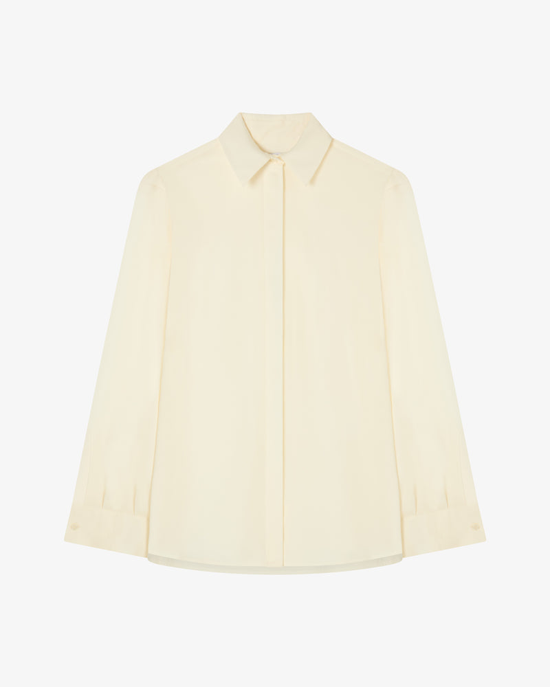 Silk Cape Sleeve Shirt - Cream picture #2