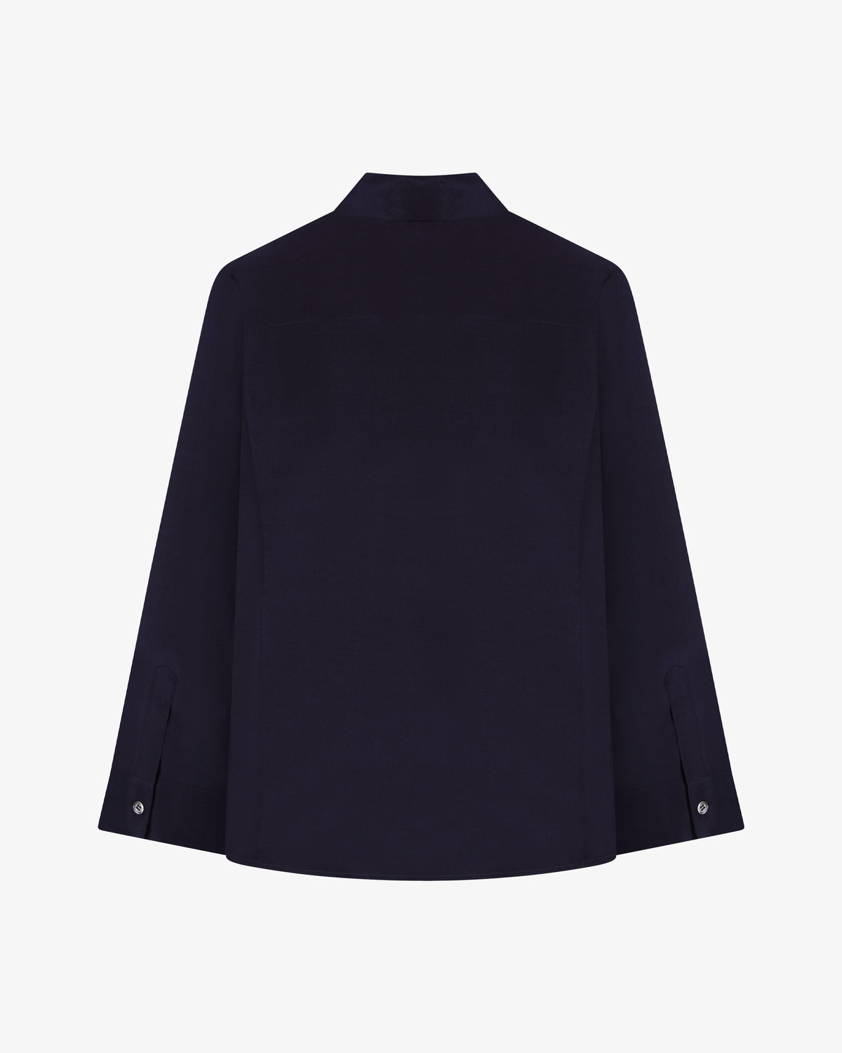 Silk Cape Sleeve Shirt - Midnight Navy