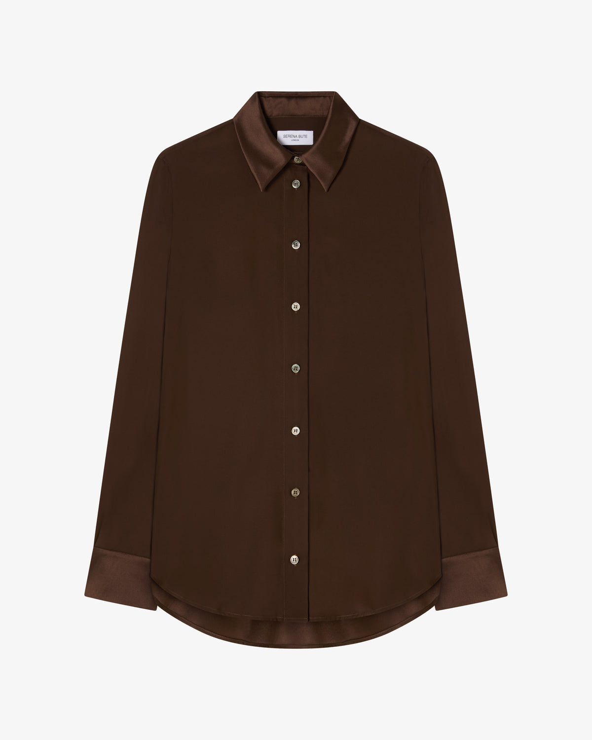 Silk Classic Shirt - Chocolate Brown