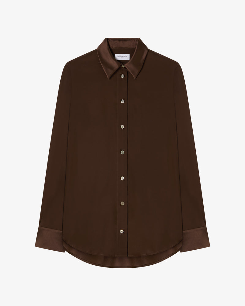 Silk Classic Shirt - Chocolate Brown picture #2