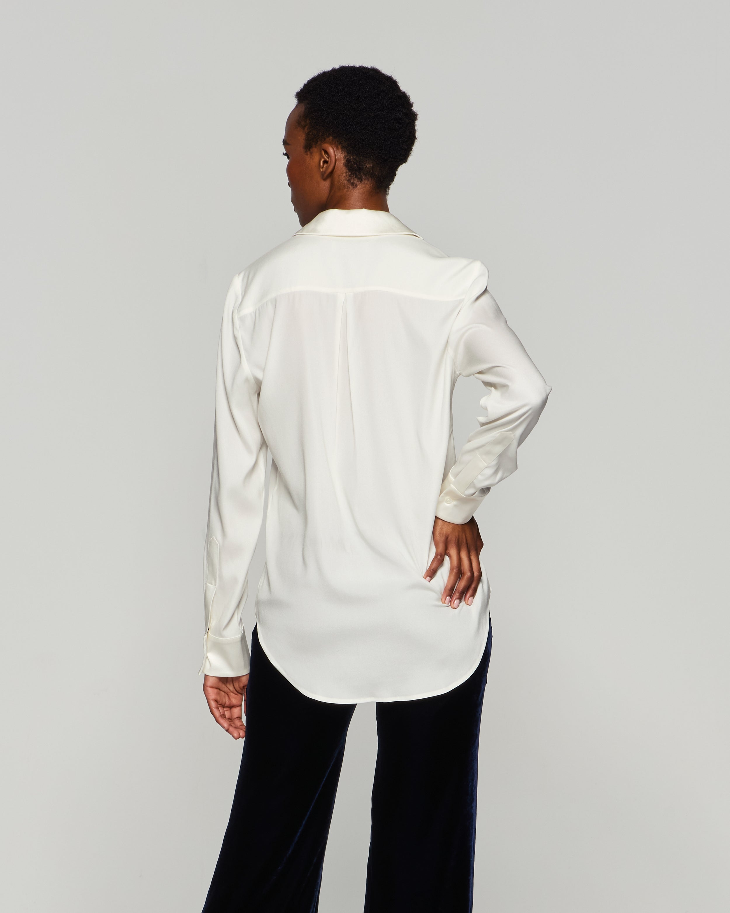 Silk Classic Shirt - Cream