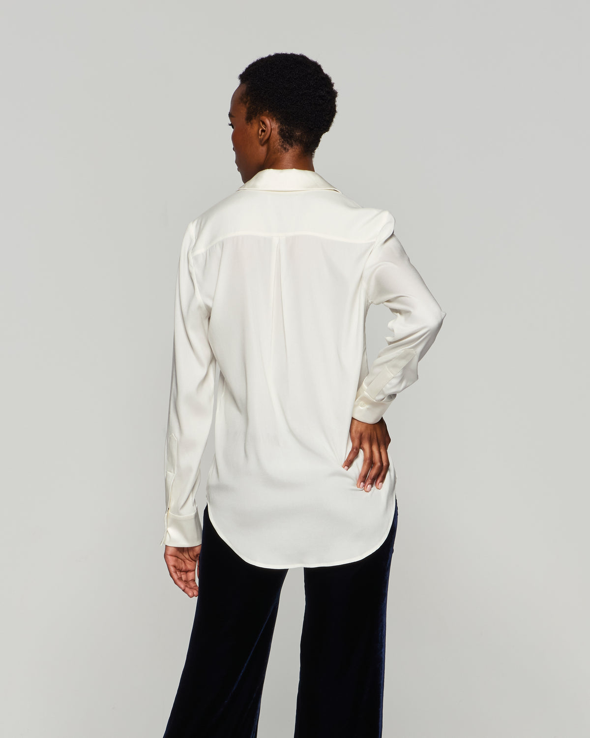 Silk Classic Shirt - Cream