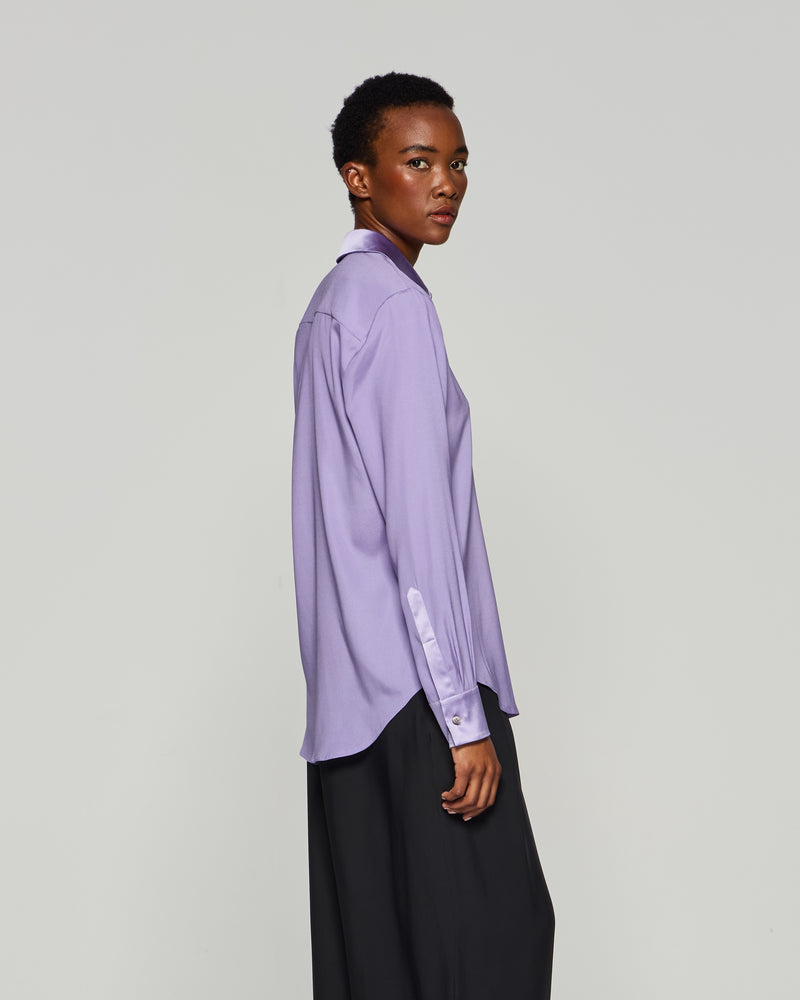 Silk Classic Shirt - Lilac picture #3