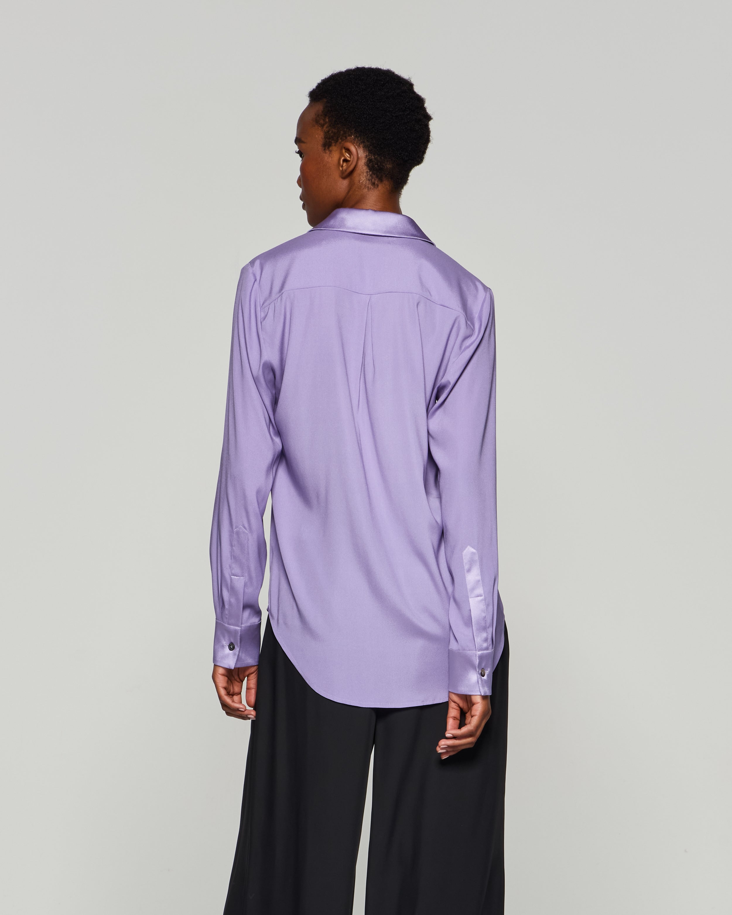 Silk Classic Shirt - Lilac