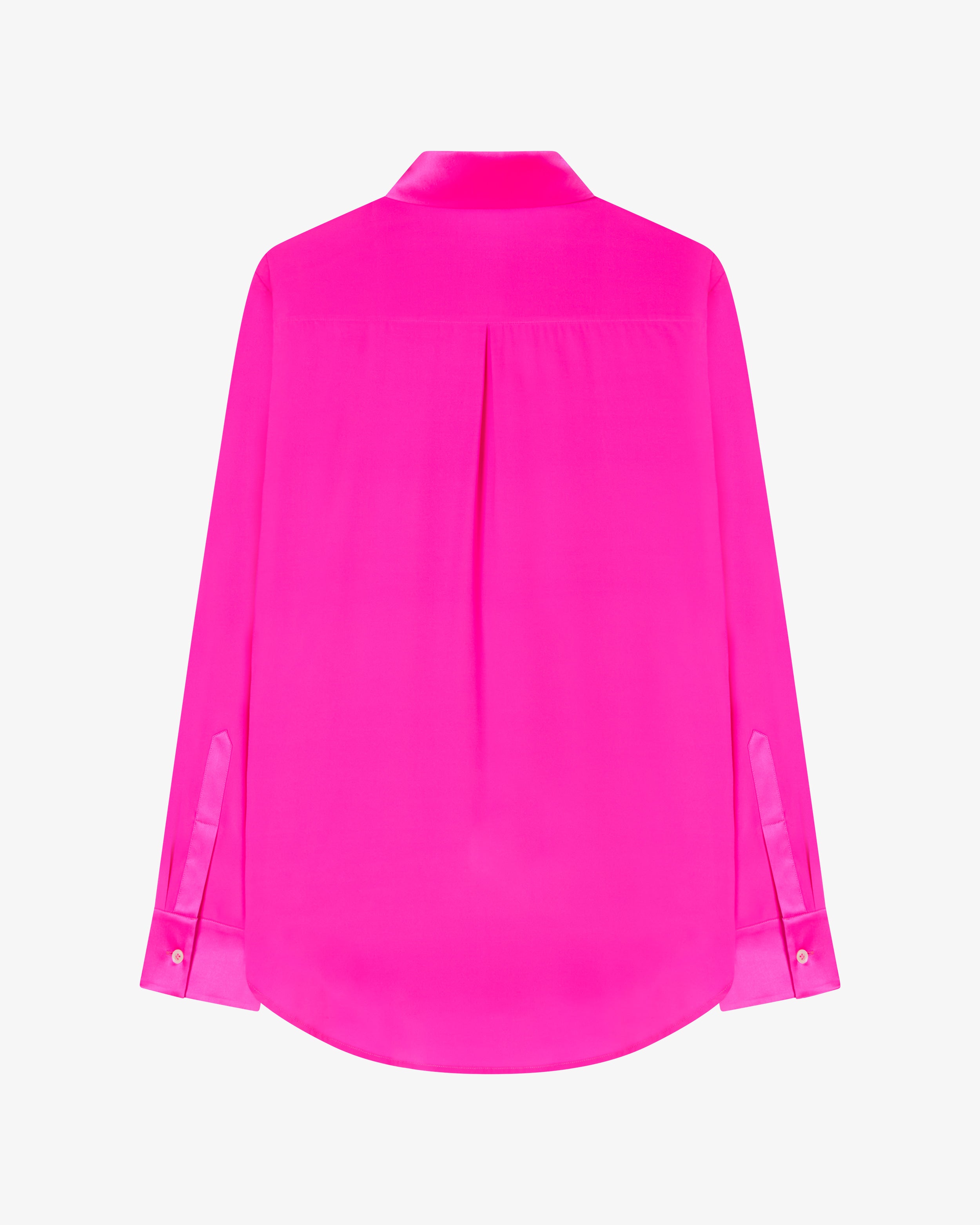 Silk Classic Shirt - Neon Pink