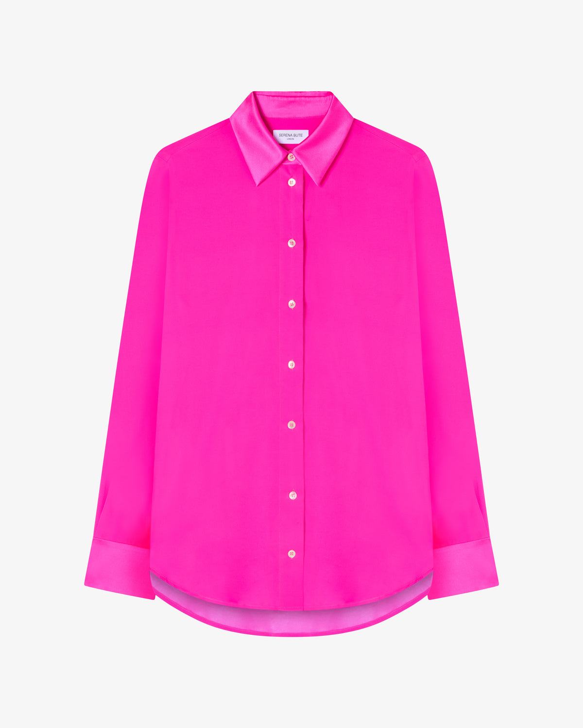 Silk Classic Shirt - Neon Pink