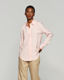 Silk Classic Shirt - Pale Pink