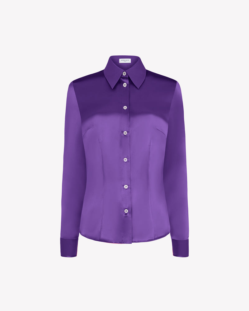 Silk Fitted Shirt - Amethyst Purple picture #1