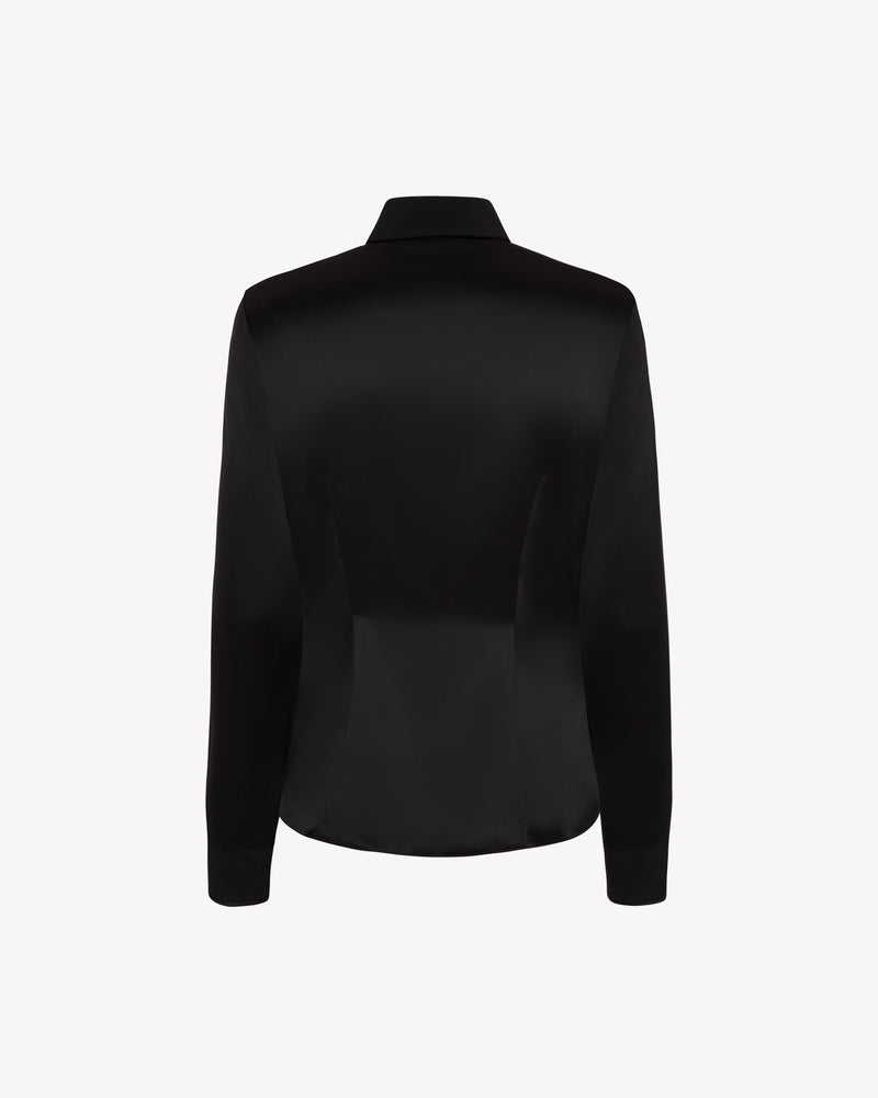 Silk Fitted Shirt - Black picture #4