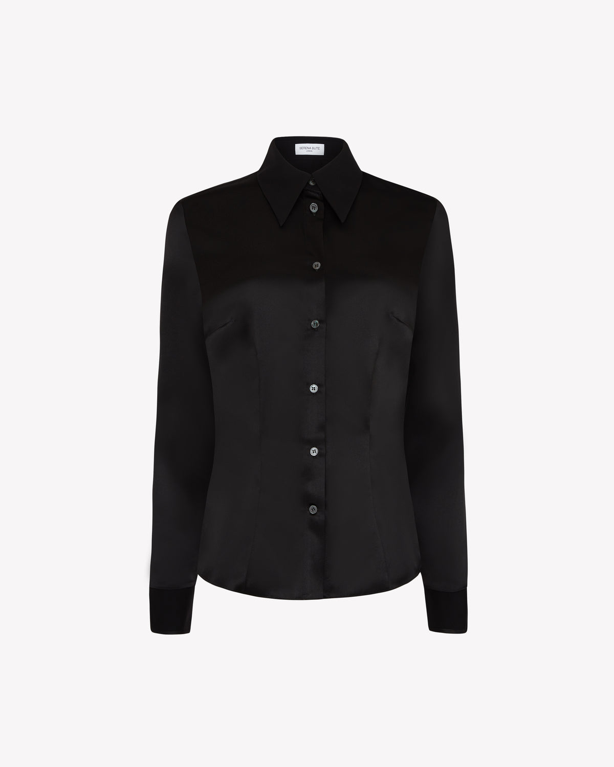 Silk Fitted Shirt - Black SERENA BUTE