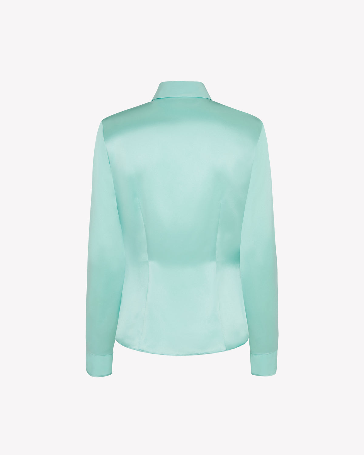 Silk Fitted Shirt - Seafoam Green SERENA BUTE