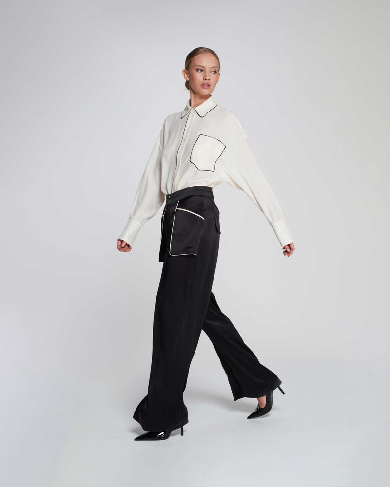 Silk Inside Out Trouser - Black picture #3