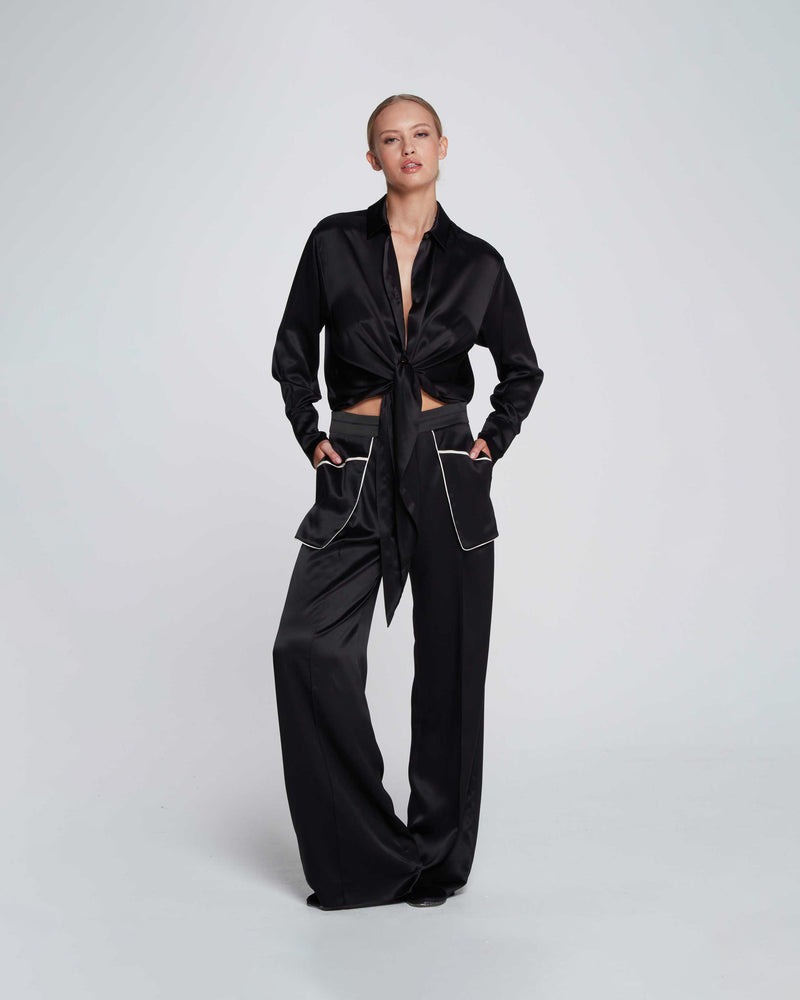 Silk Inside Out Trouser - Black picture #1