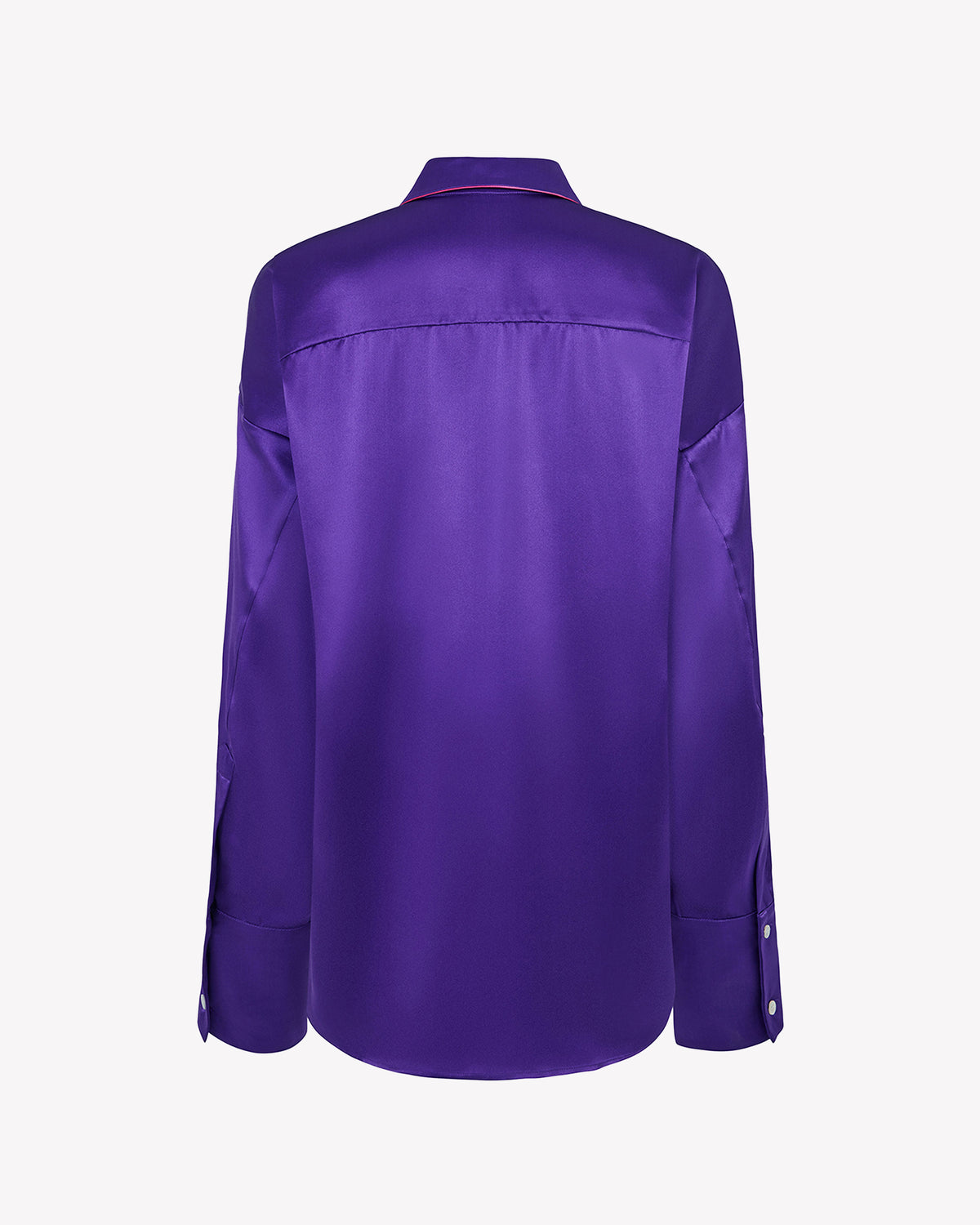 Silk Piped Oversized Shirt - Amethyst Purple SERENA BUTE
