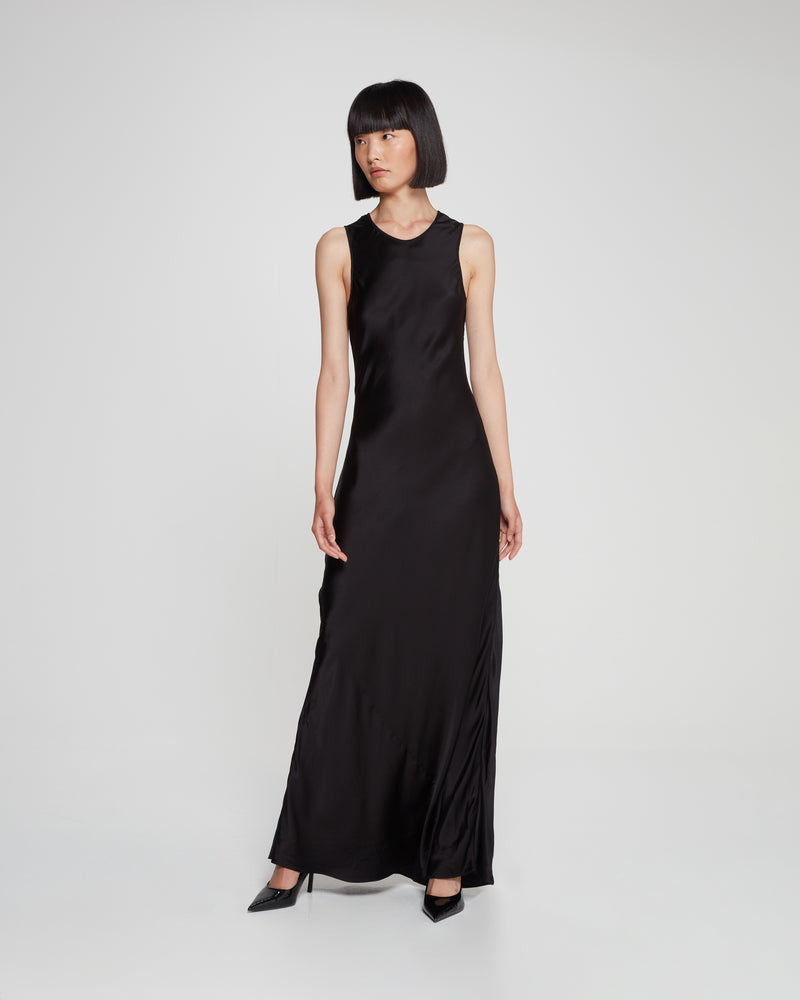 Silk Tank Dress - Black picture #1