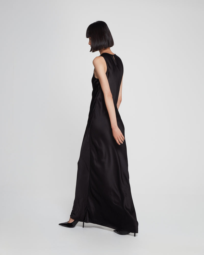 Silk Tank Dress - Black picture #4