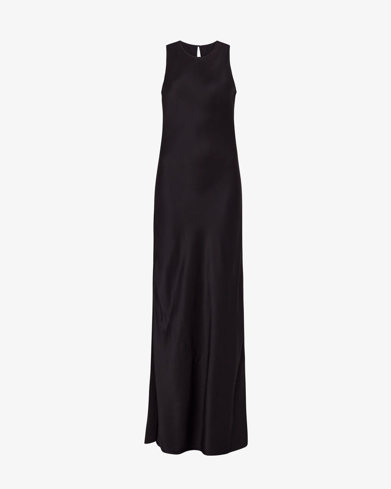 Silk Tank Dress - Black picture #2