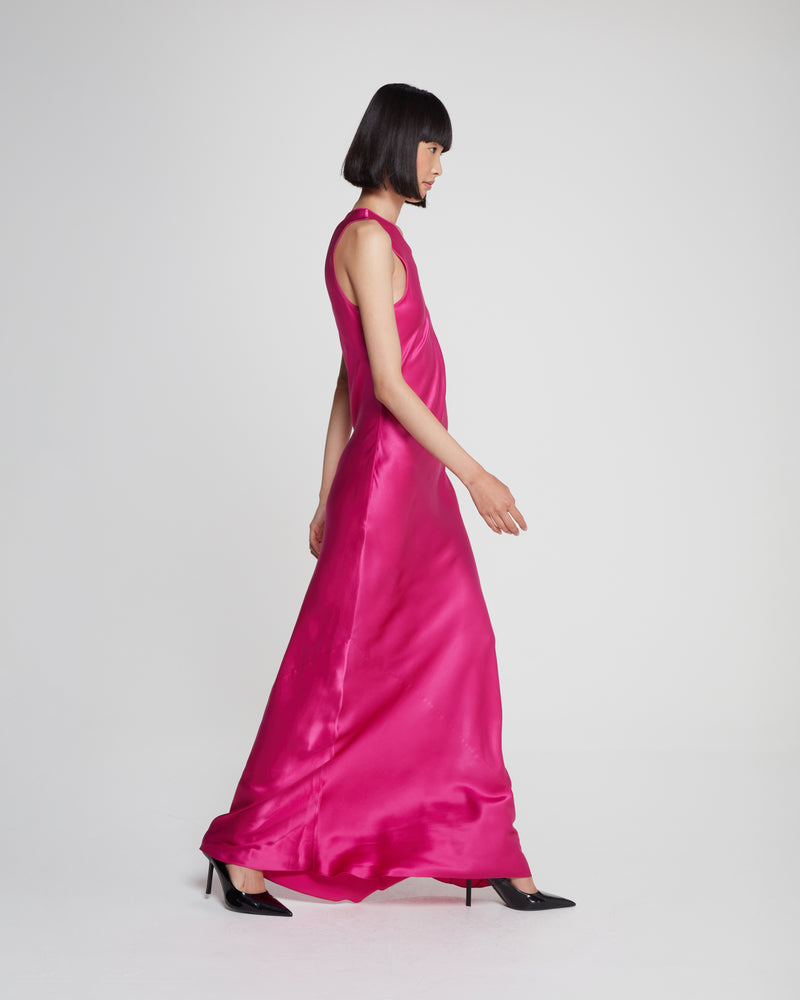 Silk Tank Dress - Raspberry Pink picture #3